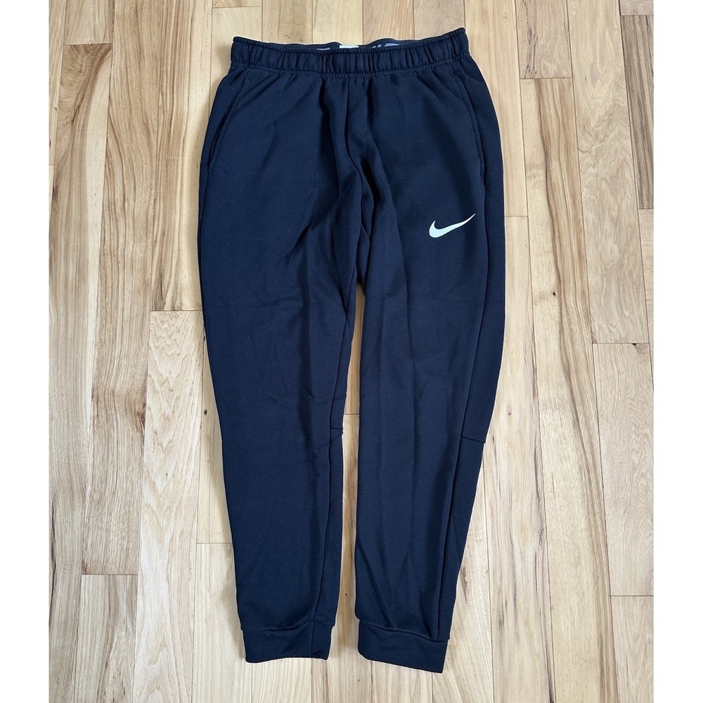 Nike Dri-FIT Sweatpants Mens Medium Black Fleece Jogger Elastic Waist DB4217-010